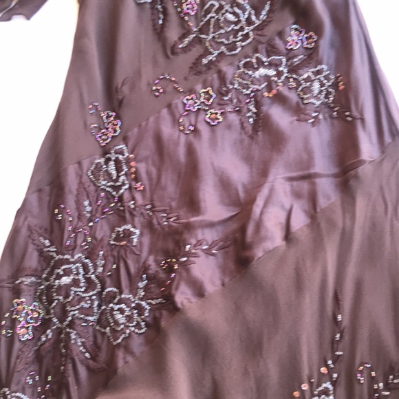 Vintage Y2K 90s Beaded Sue Wong Fairy Dress 14 Rare Bias Asymmetrical Nocturne L - Picture 11 of 17